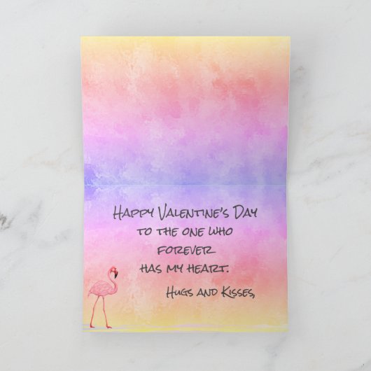 Flamingo Lovers Valentijnsdag Kaart (Binnen)