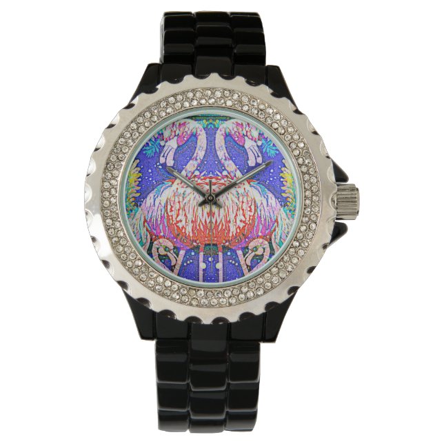 Flamingo Lovers Watch Horloge (Voorkant)