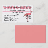 Flamingo Loyalty Rewards Business Punch Kaarten Bi (Voorkant / Achterkant)