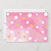 Flamingo Luau First 1st Birthday Party Invitations Kaart (Achterkant)