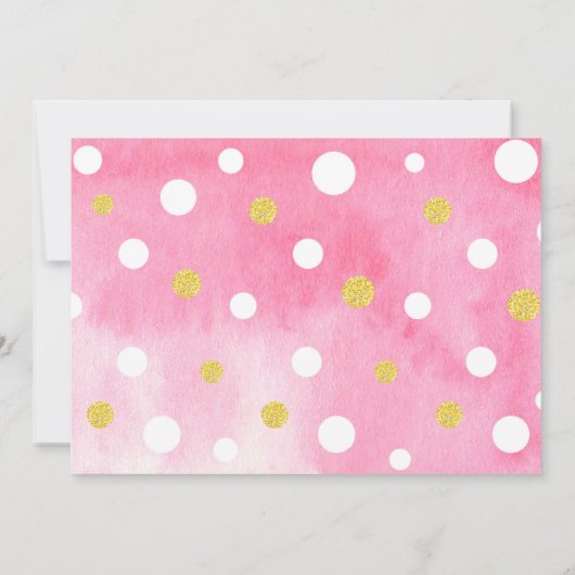 Flamingo Luau First 1st Birthday Party Invitations Kaart (Achterkant)