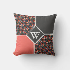 FLAMINGO Maatwerk Monogram Grauwe Koraal Kussen