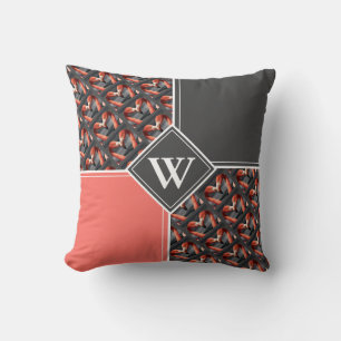 FLAMINGO Maatwerk Monogram Grauwe Koraal Kussen