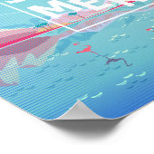 Flamingo, Magic Travel, Summer Tropical Zee Beach Poster (Hoek)