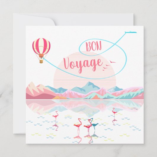 Flamingo, Magic Travel, Summer Tropical Zee Beach Save The Date (Achterkant)