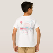 Flamingo, Magic Travel, Tropical Zee Beach, Trendy T-shirt (Achterkant volledig)