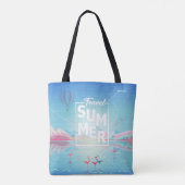 Flamingo Magic Travel Tropical Zee Beach Trendy Tote Bag (Achterkant)