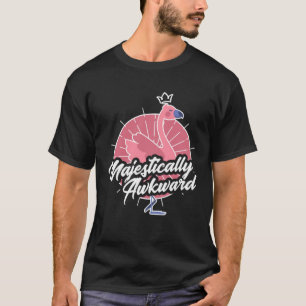 Flamingo majestueus vreemd eigenzinnig t-shirt