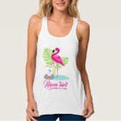Flamingo Mama Bird Hatchling Door Custom T-shirt (Voorkant)