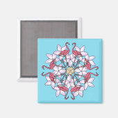 Flamingo Mandala - magneet (Voorkant / Achterkant)