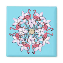 Flamingo Mandala - magneet