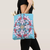 Flamingo Mandala - tas (Dichtbij)