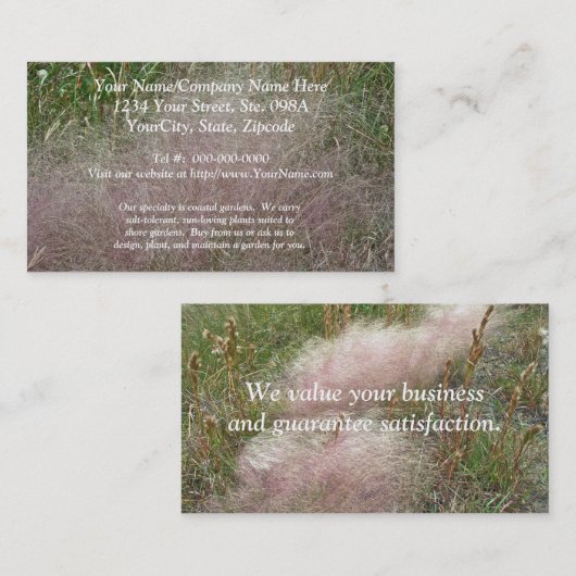 Flamingo Marsh Grass op het Visitekaartje van de S (Voorkant / Achterkant)