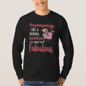 Flamingo Mawmawmingo like a normal Mawmaw Funny Gr T-shirt (Voorkant)