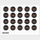 Flamingo-meer Ronde Sticker (Vel)