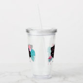 Flamingo Meisjes Afscheid Flottend Fantastisch V2 Acryl Drinkbeker (Links)