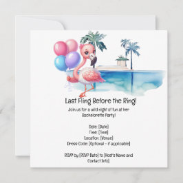 Flamingo Meisjes Voor De Bruiloft Zwembad Feestje Save The Date