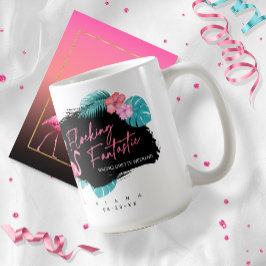 Flamingo Meisjesuitgaansgroep Flocking Fantastisch Koffiemok