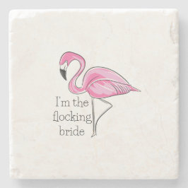 Flamingo Meisjesuitje Ik ben de Bruid die de Koppe Stenen Onderzetter