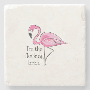 Flamingo Meisjesuitje Ik ben de Bruid die de Koppe Stenen Onderzetter