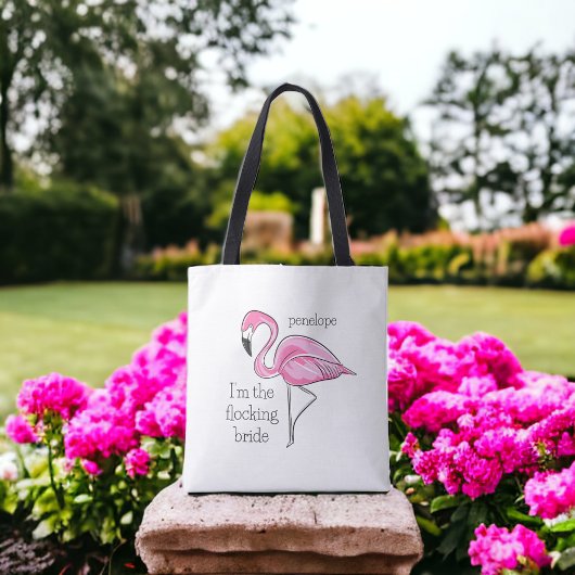 Flamingo Meisjesuitje Ik ben de Bruid die de Troep Tote Bag