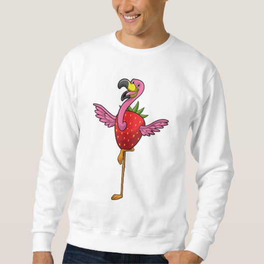 Flamingo met aardbei trui (Voorkant)