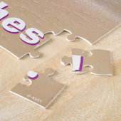 Flamingo met binnenbuis legpuzzel (Zijkant)