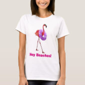 Flamingo met binnenbuis t-shirt (Voorkant)