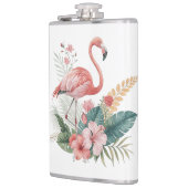 Flamingo Met Bloemen Heupfles (Links)