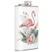 Flamingo Met Bloemen Heupfles (Rechts)