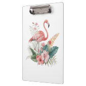 Flamingo Met Bloemen Klembord (Links)
