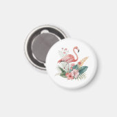 Flamingo Met Bloemen Magneet (Voorkant / Achterkant)