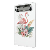 Flamingo Met Bloemen Mini Klembord (Angled2)