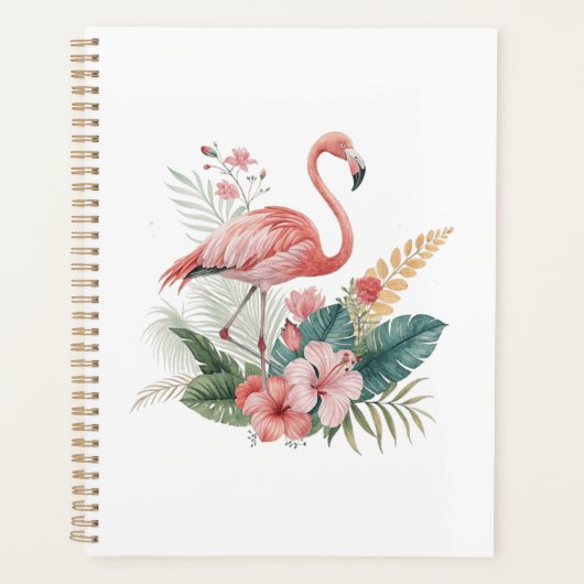 Flamingo Met Bloemen Planner (Voorkant)