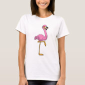 Flamingo met bril t-shirt (Voorkant)