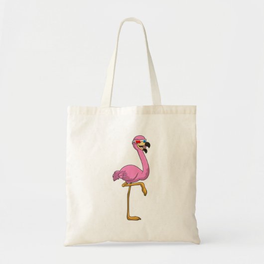 Flamingo met bril tote bag (Voorkant)