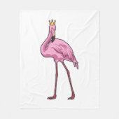 Flamingo met Crown Fleece Deken (Voorkant)