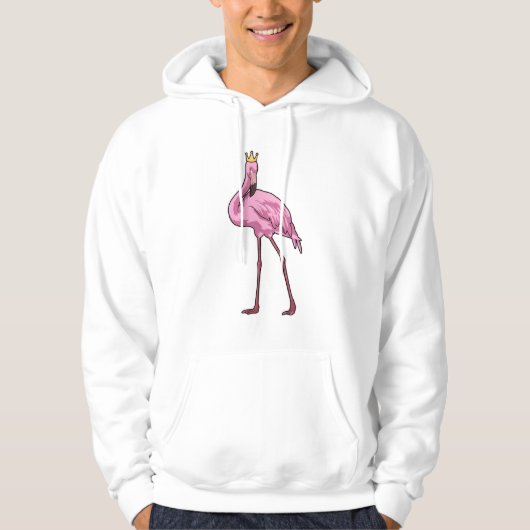 Flamingo met Crown Hoodie (Voorkant)
