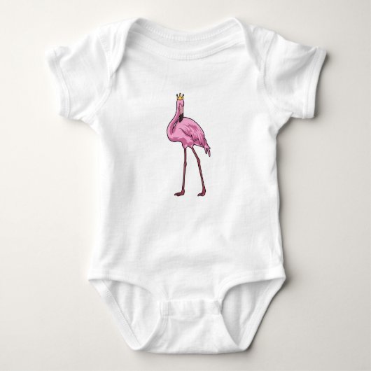 Flamingo met Crown Romper (Voorkant)