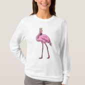 Flamingo met Crown T-shirt (Voorkant)