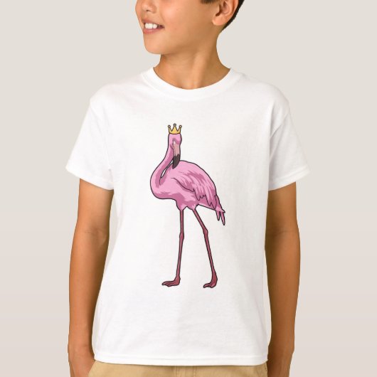 Flamingo met Crown T-shirt (Voorkant)