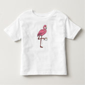 Flamingo met Cup Kinder Shirts (Voorkant)