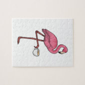 Flamingo met Cup Legpuzzel (Horizontaal)