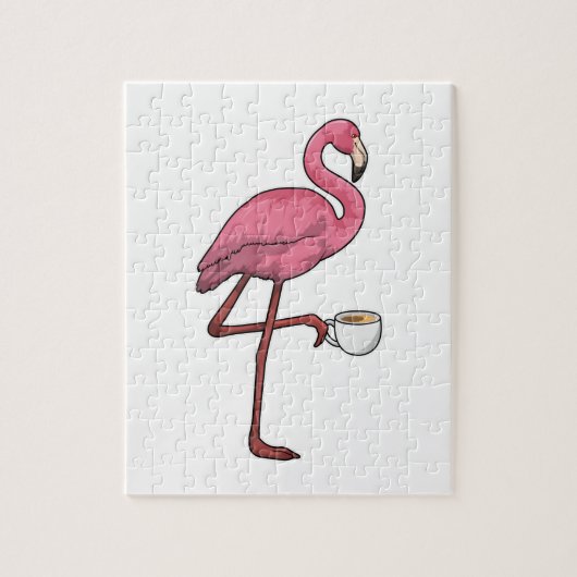 Flamingo met Cup Legpuzzel (Verticaal)