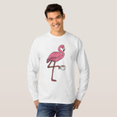 Flamingo met Cup T-shirt (Voorkant volledig)