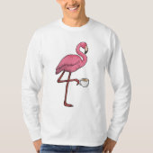 Flamingo met Cup T-shirt (Voorkant)