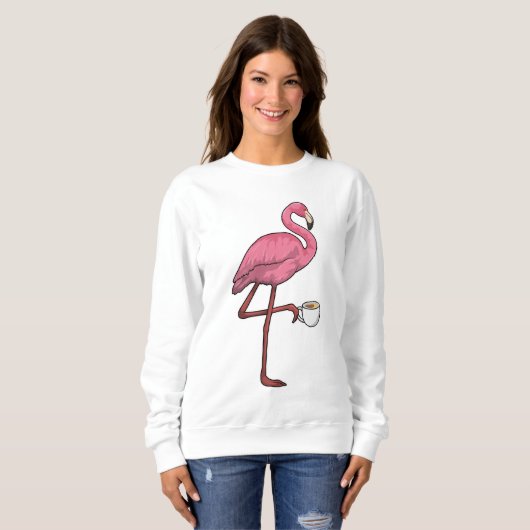 Flamingo met Cup Trui (Voorkant volledig)