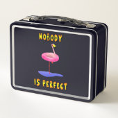 Flamingo met echte zwemring, grappig (Achterkant)