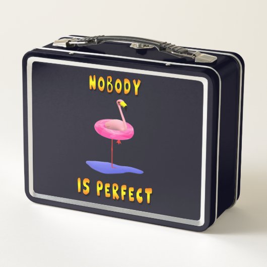 Flamingo met echte zwemring, grappig (Achterkant)