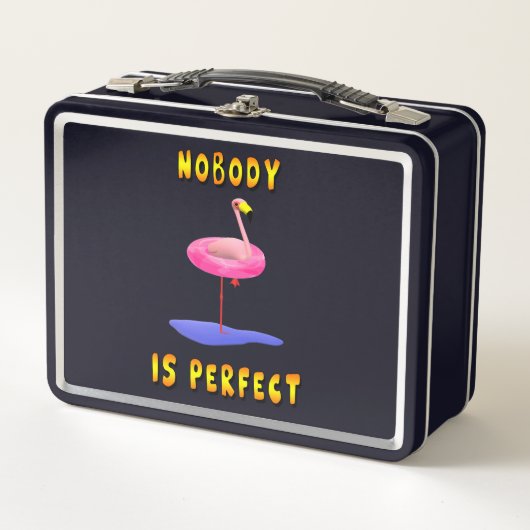 Flamingo met echte zwemring, grappig (Voorkant)